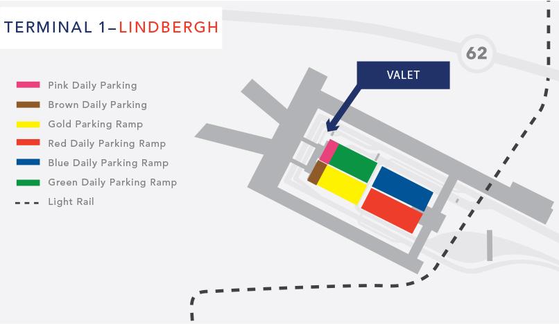 Terminal 1 Valet parking map