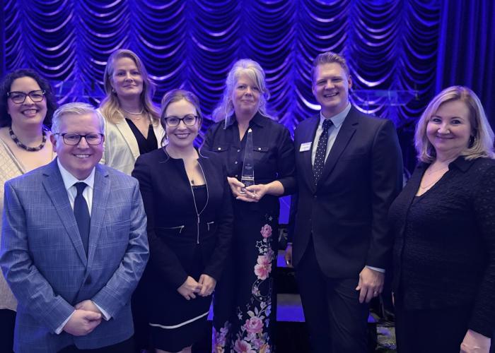 Airport Foundation MSP leaders at Bloomington awards ceremony