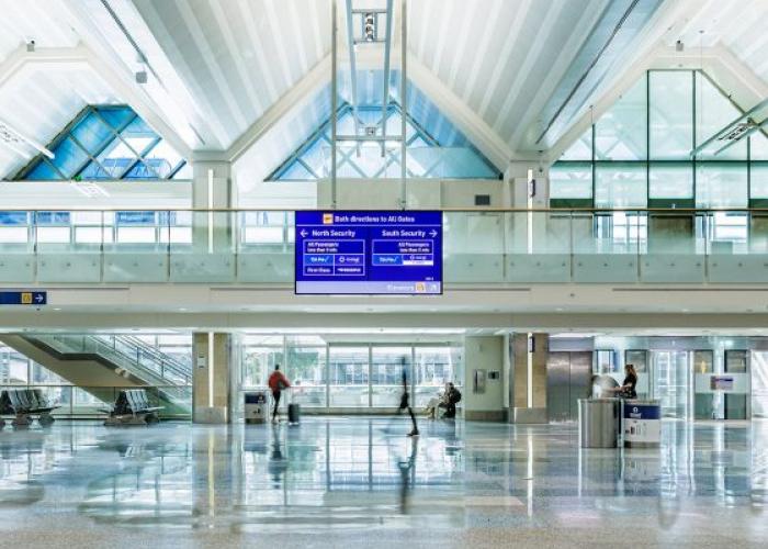 MSP airport lobby after O-I improvements 2025